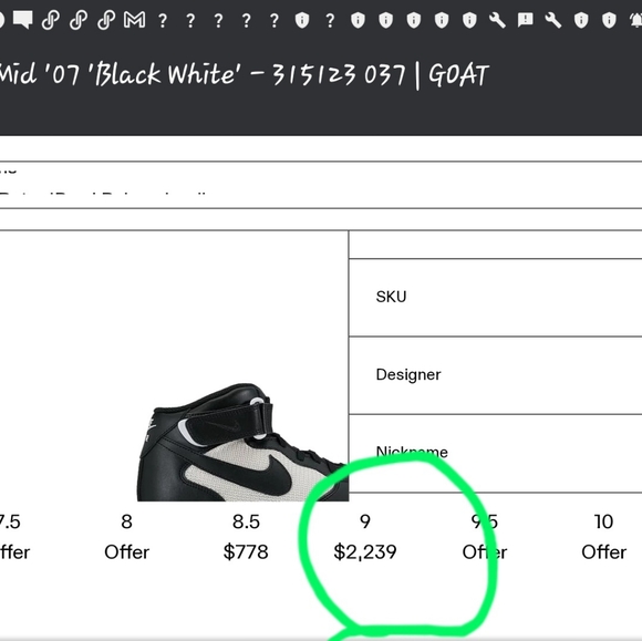 NIKE AIRFORCE 1 GOAT Size 10 brand new - Picture 2 of 6